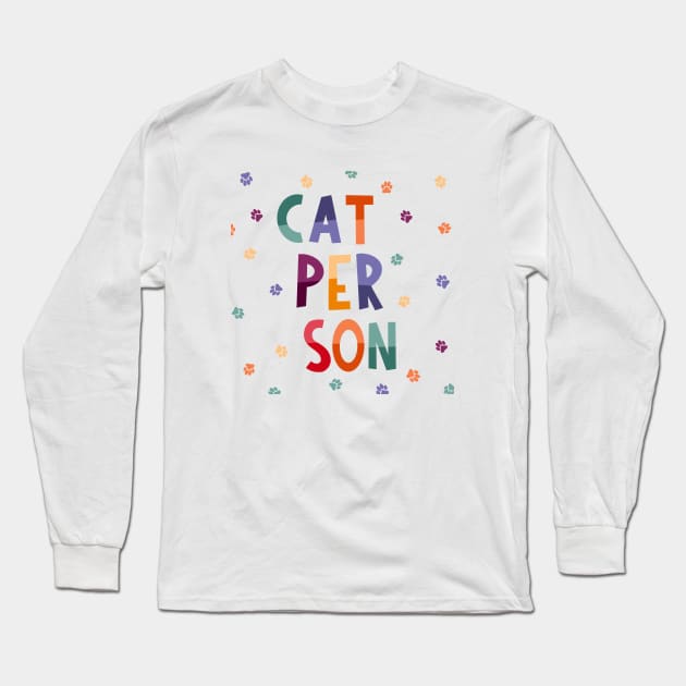 Cat person Long Sleeve T-Shirt by Valeria Frustaci 